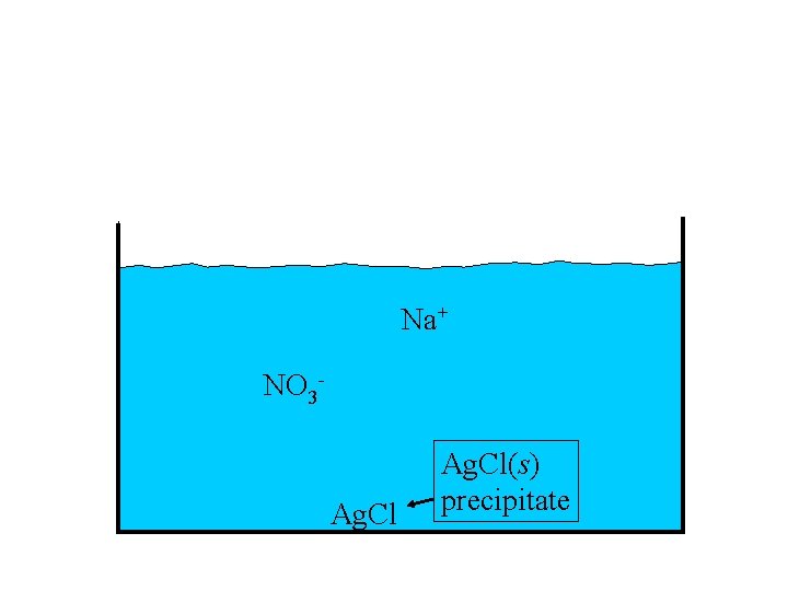 Na+ NO 3 - Ag. Cl(s) precipitate 