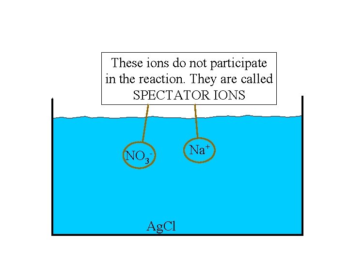 These ions do not participate in the reaction. They are called SPECTATOR IONS NO