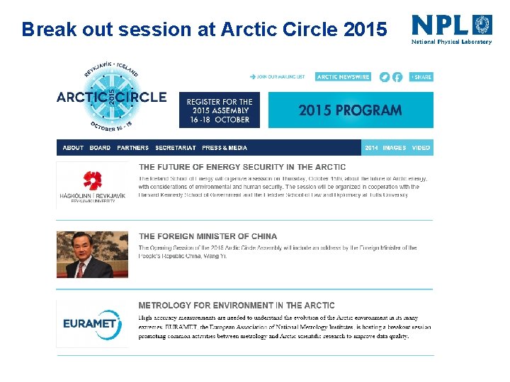 Break out session at Arctic Circle 2015 