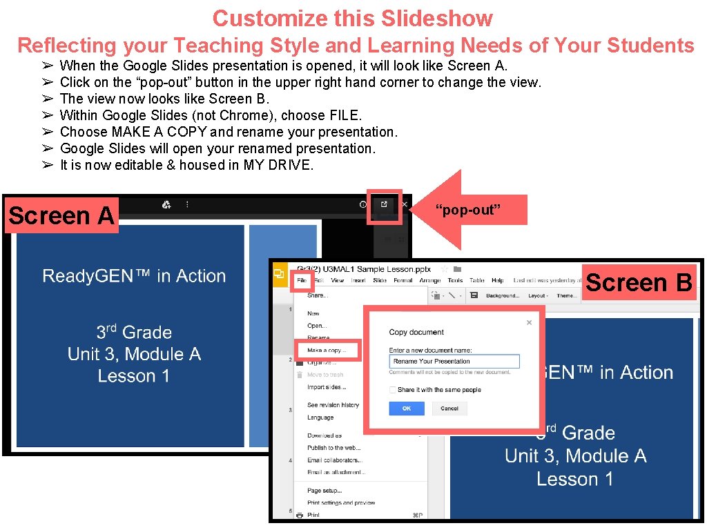 Customize this Slideshow Reflecting your Teaching Style and Learning Needs of Your Students ➢