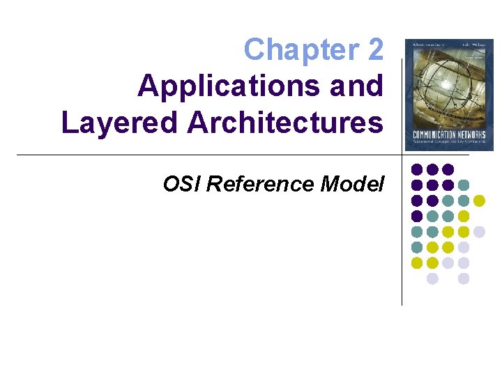 Chapter 2 Applications and Layered Architectures OSI Reference Model 