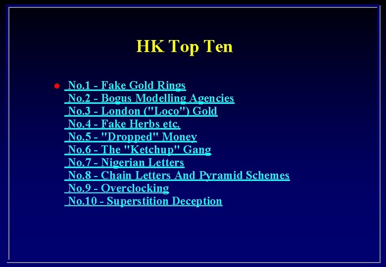 HK Top Ten l No. 1 - Fake Gold Rings No. 2 - Bogus