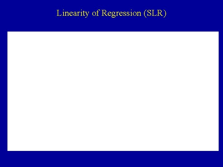Linearity of Regression (SLR) 
