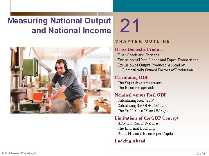Measuring National Output and National Income 21 CHAPTER OUTLINE Gross Domestic Product Final Goods