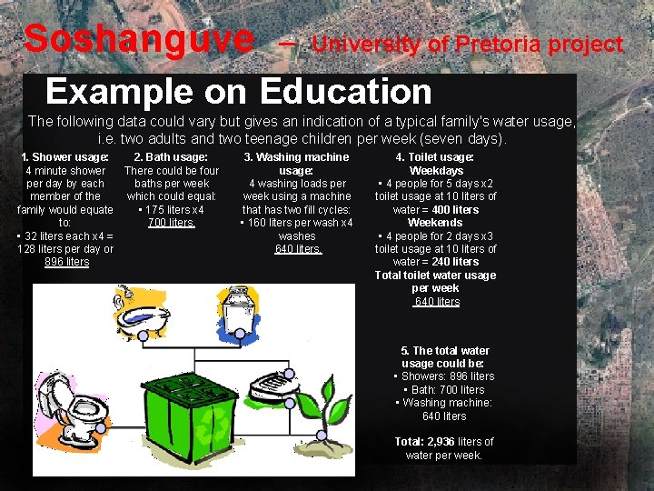 Soshanguve – University of Pretoria project Example on Education The following data could vary