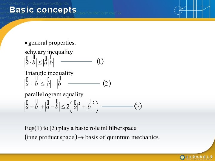 Basic concepts 