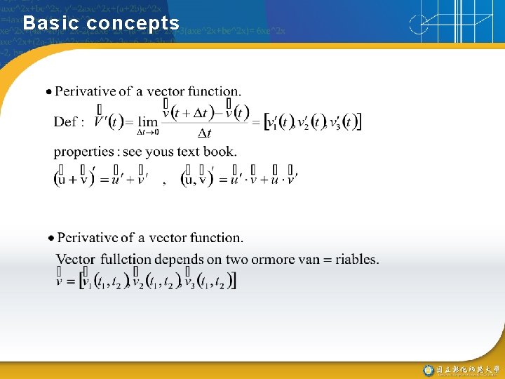 Basic concepts 