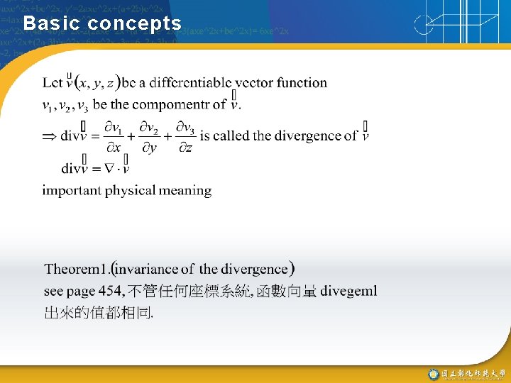 Basic concepts 