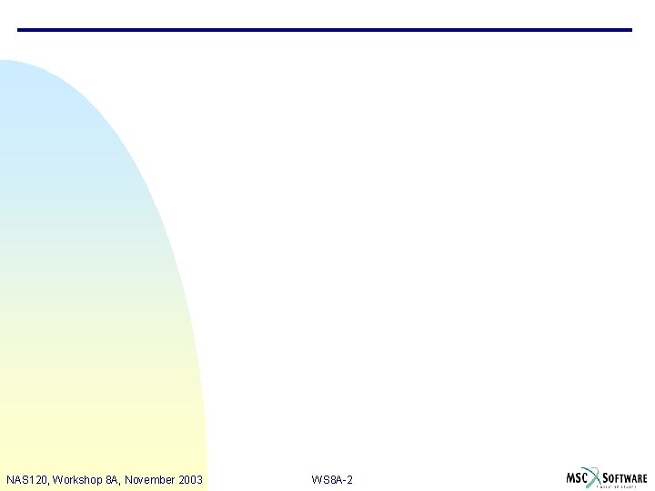 NAS 120, Workshop 8 A, November 2003 WS 8 A-2 