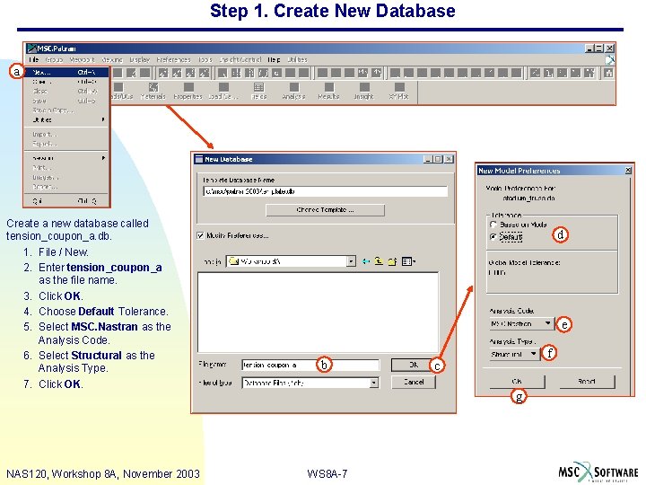 Step 1. Create New Database a a Create a new database called tension_coupon_a. db.