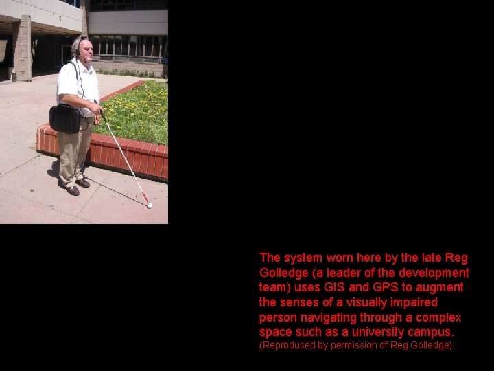 The system worn here by the late Reg Golledge (a leader of the development