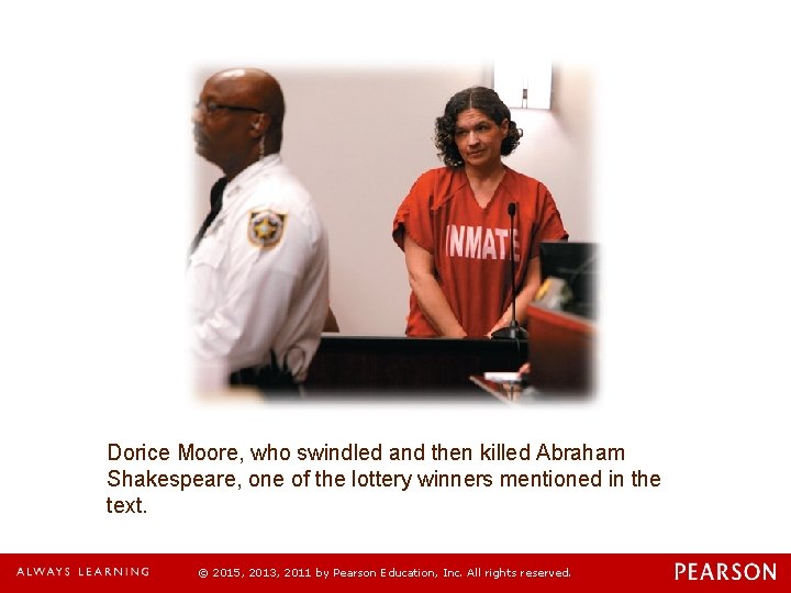 Dorice Moore, who swindled and then killed Abraham Shakespeare, one of the lottery winners