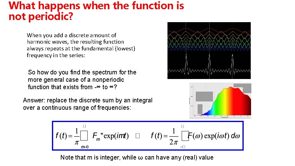 What happens when the function is not periodic? When you add a discrete amount