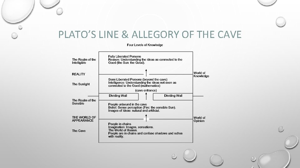 PLATO’S LINE & ALLEGORY OF THE CAVE 