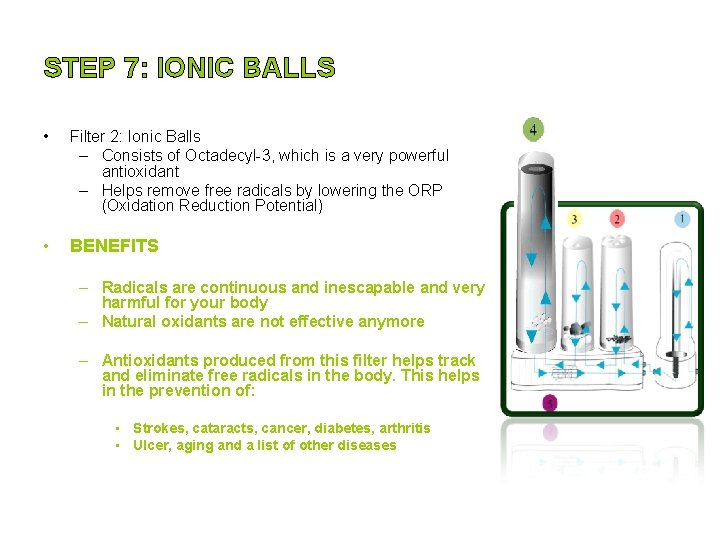 STEP 7: IONIC BALLS • Filter 2: Ionic Balls – Consists of Octadecyl-3, which STEP 7: IONIC BALLS • Filter 2: Ionic Balls – Consists of Octadecyl-3, which
