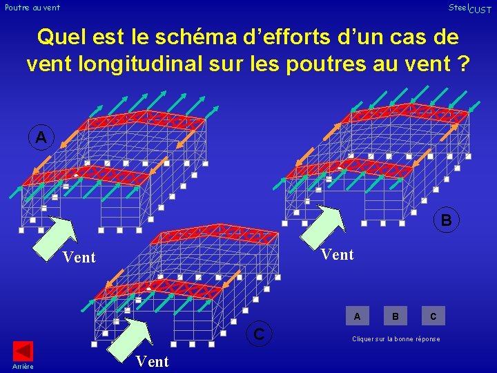 Poutre au vent Steel. CUST Quel est le schéma d’efforts d’un cas de vent Poutre au vent Steel. CUST Quel est le schéma d’efforts d’un cas de vent