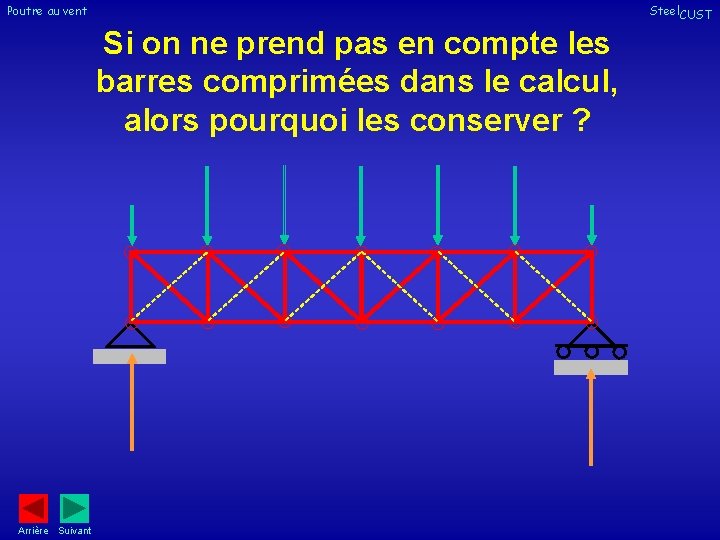 Poutre au vent Steel. CUST Si on ne prend pas en compte les barres Poutre au vent Steel. CUST Si on ne prend pas en compte les barres