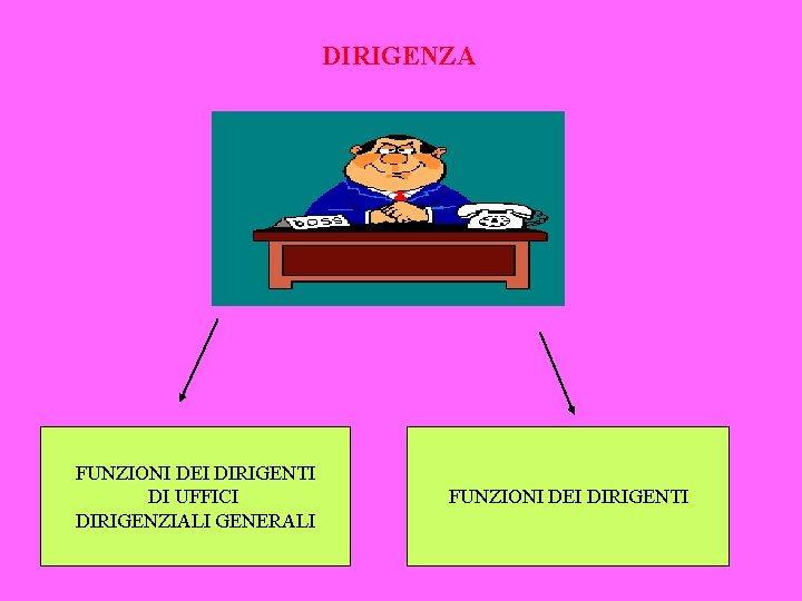 DIRIGENZA FUNZIONI DEI DIRIGENTI DI UFFICI DIRIGENZIALI GENERALI FUNZIONI DEI DIRIGENTI 