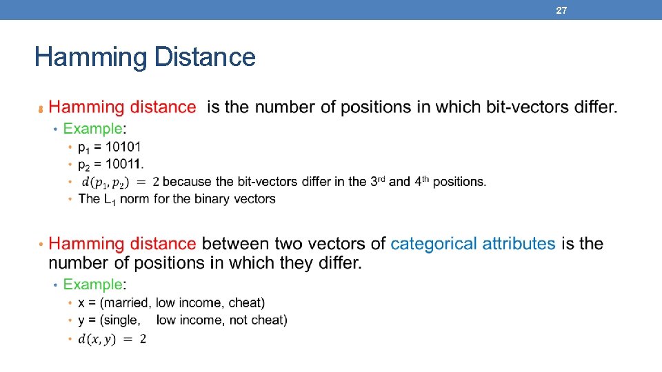 27 Hamming Distance • 