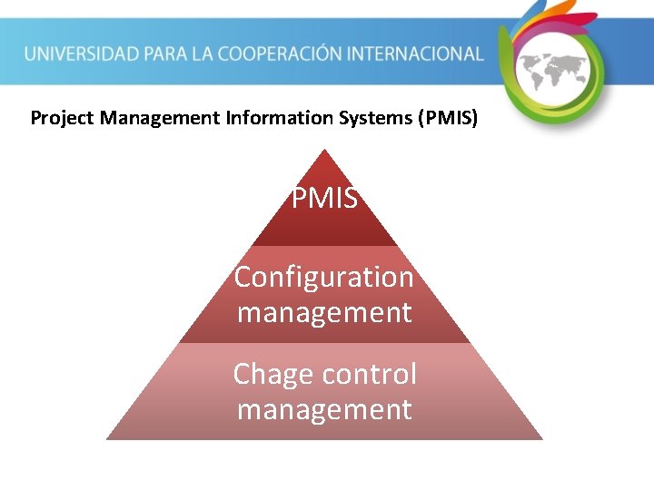 Project Management Information Systems (PMIS) PMIS Configuration management Chage control management 