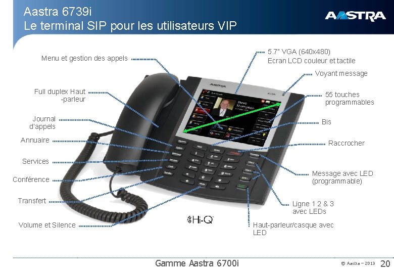 Aastra 6739 i Le terminal SIP pour les utilisateurs VIP 5. 7” VGA (640
