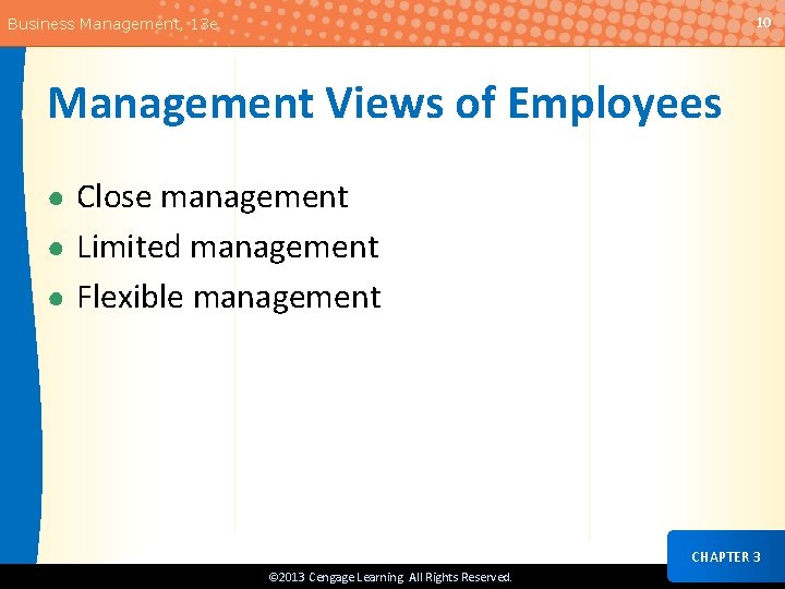 Business Management 13 e CHAPTER 3 The Manager