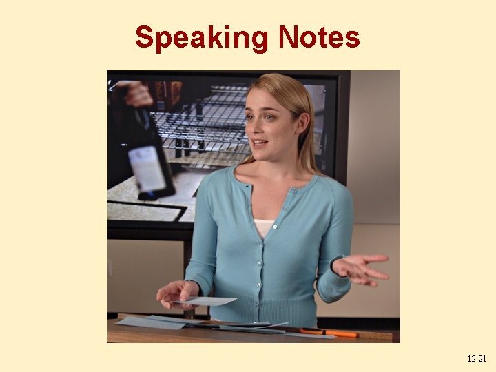 Speaking Notes 12 -21 