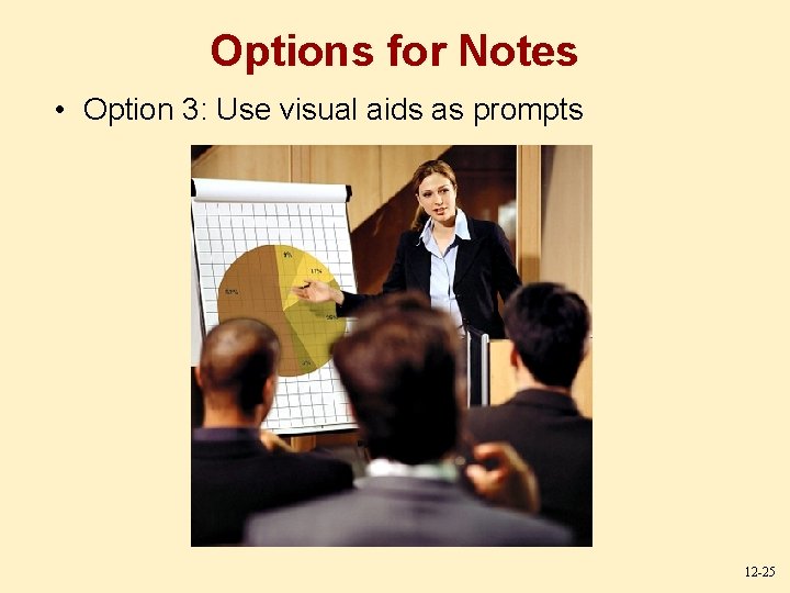 Options for Notes • Option 3: Use visual aids as prompts 12 -25 