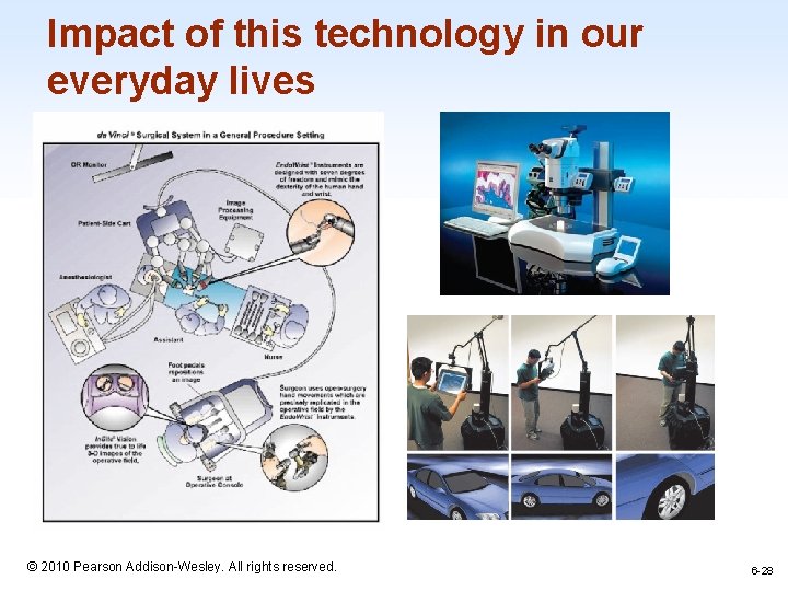 Impact of this technology in our everyday lives 1 -28 © 2010 Pearson Addison-Wesley.