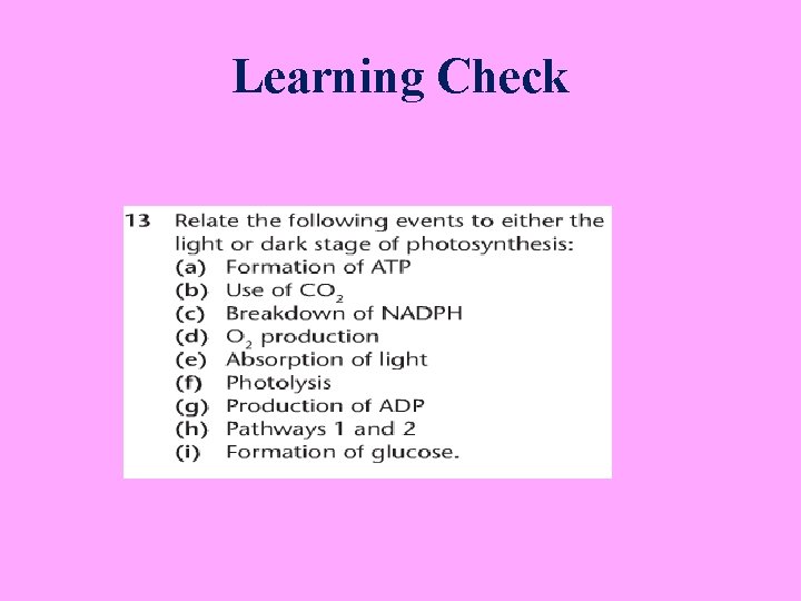 Learning Check 