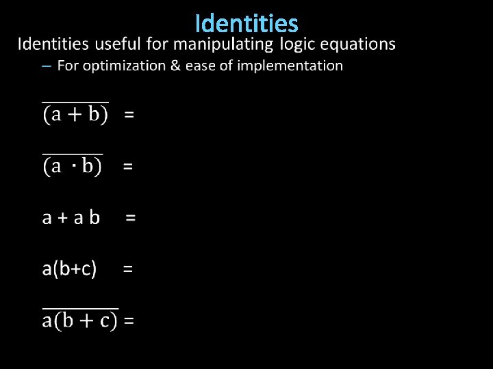 Identities 