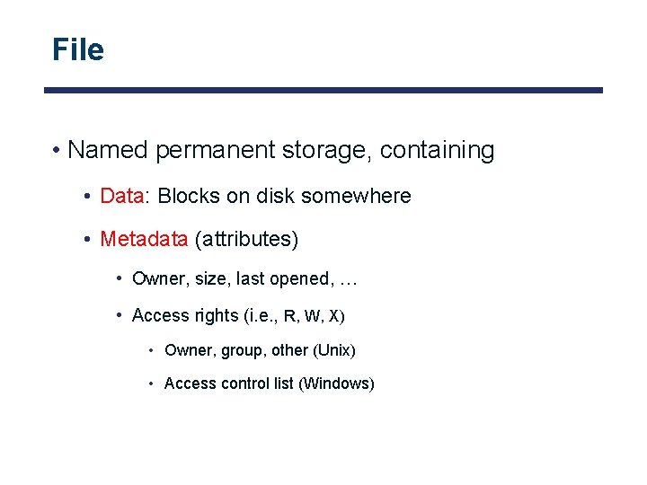 SE 350 Operating Systems Lecture 14 File Systems