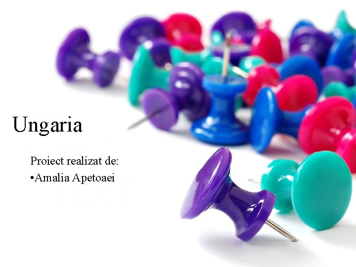 Ungaria Proiect realizat de: • Amalia Apetoaei 