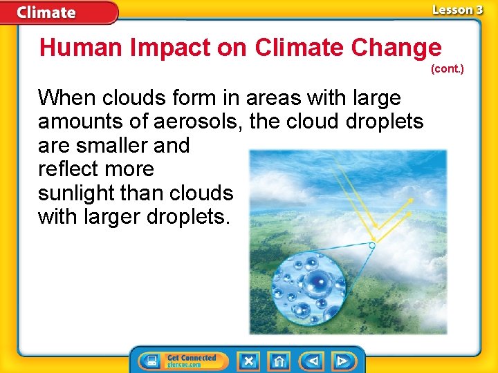 Human Impact on Climate Change (cont. ) When clouds form in areas with large