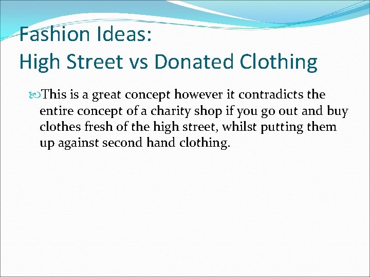 Fashion Ideas: High Street vs Donated Clothing This is a great concept however it