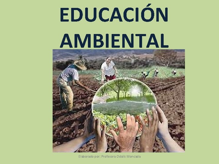 EDUCACIÓN AMBIENTAL Elaborado por: Profesora Odalis Moncada 