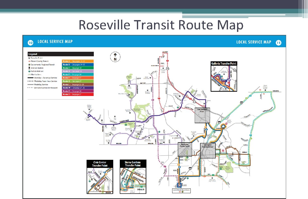 Roseville Transit Route Map 