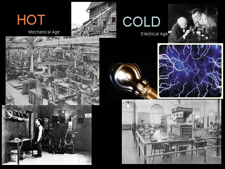 HOT Mechanical Age COLD Electrical Age 