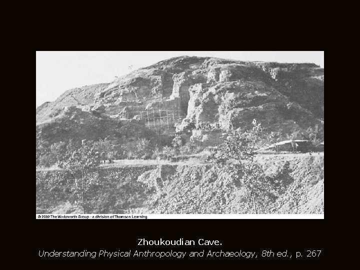Zhoukoudian Cave. Understanding Physical Anthropology and Archaeology, 8 th ed. , p. 267 