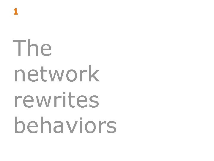 1 The network rewrites behaviors 3 