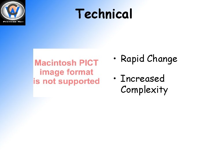 Technical • Rapid Change • Increased Complexity 