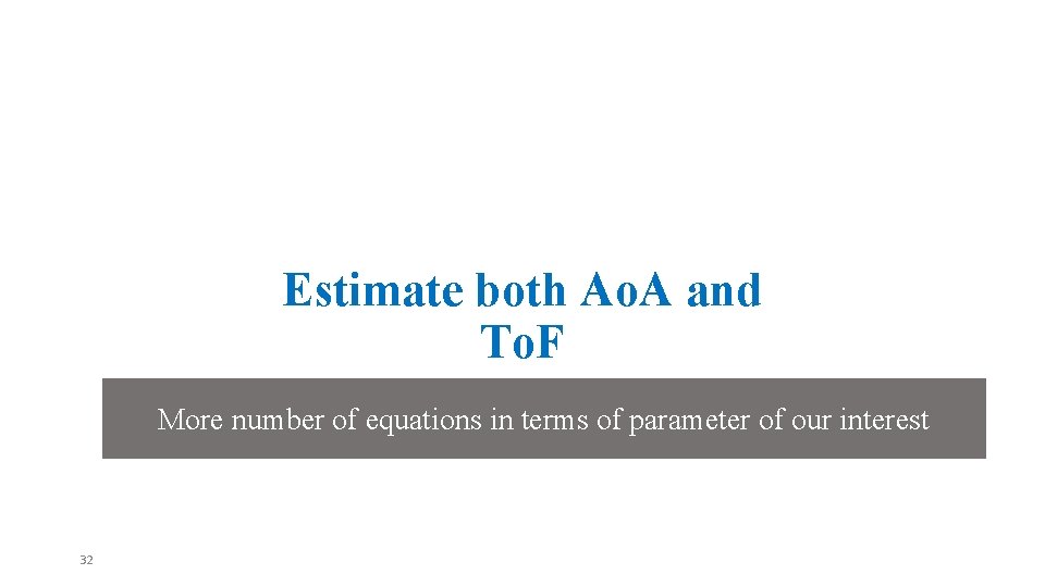 Estimate both Ao. A and To. F More number of equations in terms of