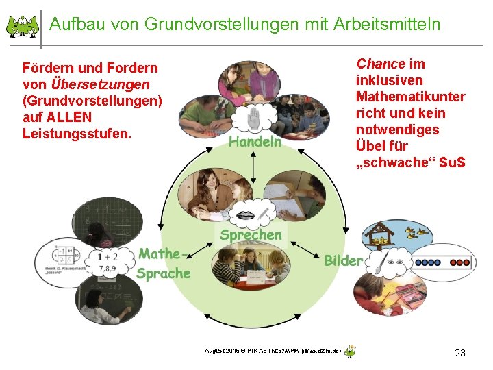 Aufbau von Grundvorstellungen mit Arbeitsmitteln Chance im inklusiven Mathematikunter richt und kein notwendiges Übel