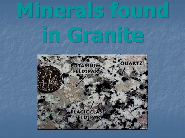 Minerals found in Granite 