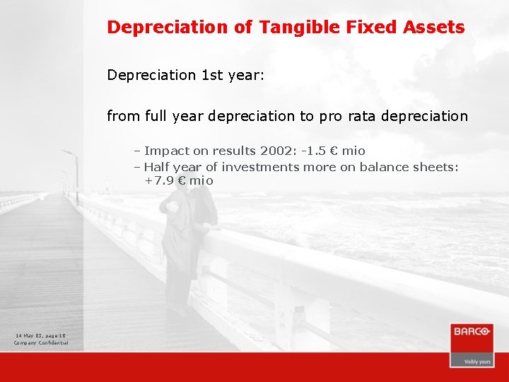 Depreciation of Tangible Fixed Assets Depreciation 1 st year: from full year depreciation to