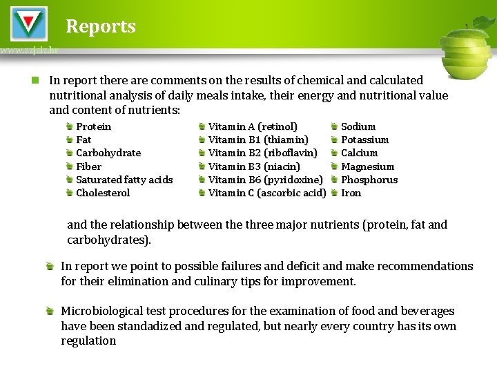 Reports www. zzjziz. hr n In report there are comments on the results of