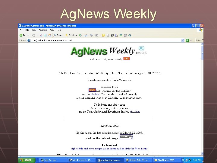 Ag. News Weekly 