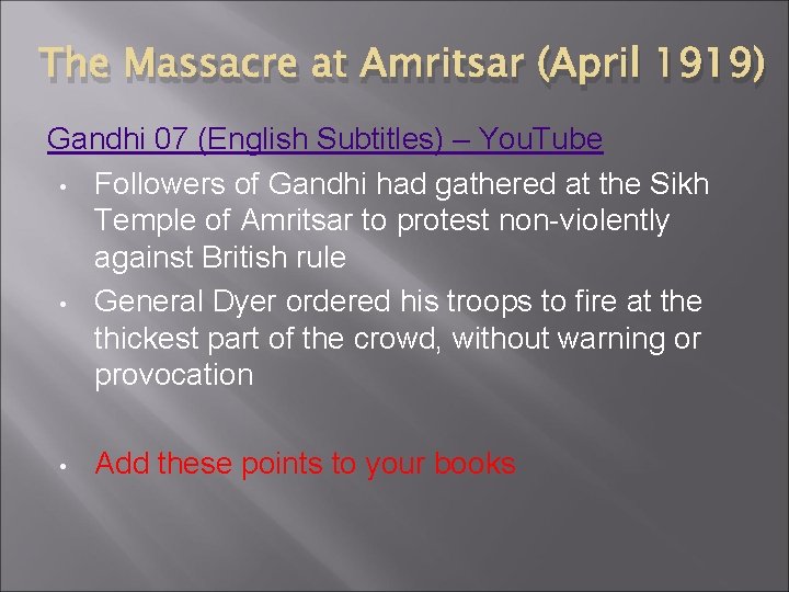 The Massacre at Amritsar (April 1919) Gandhi 07 (English Subtitles) – You. Tube •