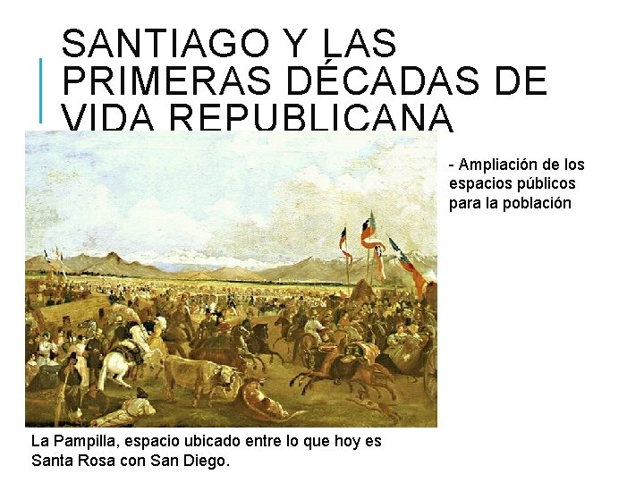 SANTIAGO Y LAS PRIMERAS DÉCADAS DE VIDA REPUBLICANA - Ampliación de los espacios públicos
