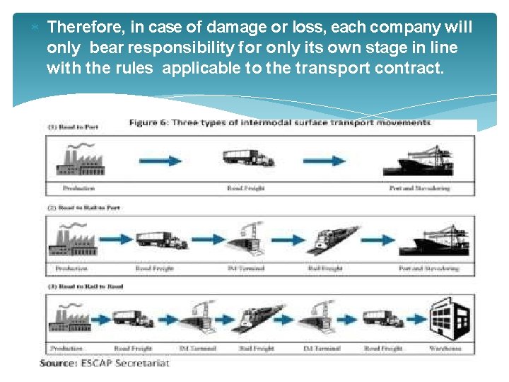  Therefore, in case of damage or loss, each company will only bear responsibility